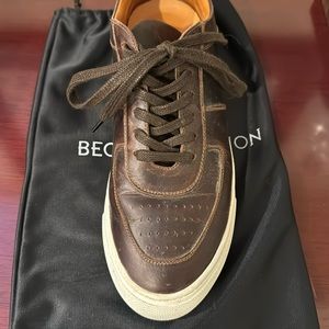 Beckett Simonon Men’s Size 9.5, Brown Leather Sneakers